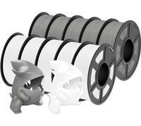 Filament PLA 3D, diamètre 1,75 mm, lot de 10, compatible avec les imprimantes FDM, PLAMT 5WT 5GY