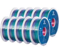 filament PLA 3D soie, 1,75 mm de diamètre, température d'impression 200-220 °C, arc-en-ciel de soie