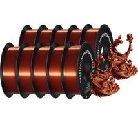 filament PLA 3D soie, diamètre 1,75 mm, température d'impression 200-220 °C, cuivre soie