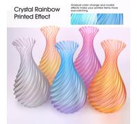 Filament Pla Arc-En-Ciel Transparent 1.75Mm, Filament D'Impression Translucide Et Multicolore Bobine De 1Kg (2.2 Lbs) Pour Imprimantes 3D,Rose Cristal[PLA9183075]