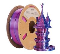 Filament PLA bicolore ERYONE 1,75 mm, filament pour imprimante 3D bobine de 1 kg +/- 0,02 mm, soie rouge et bleue