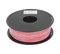 Filament PLA bicolore rouge et blanc, filament pour imprimante 3D de 1,75 mm, matériau d’impression sans bulles, à haute résistance, avec un diamètre précis, idéal pour les modèles