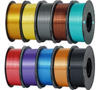 Filament PLA de soie, 10 kg de couleurs mélangées, formule anti-bouchage, 10kg de mélange PLA de soie