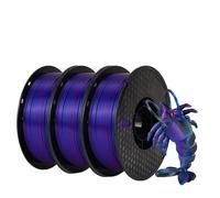 Filament PLA de soie, tricolore, scellé sous vide, I-3KG