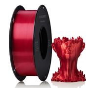 Filament PLA effet soie 1,75 mm, pour imprimante 3D, bobine de 1 kg, rouge