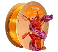 Filament PLA en soie tricolore ERYONE 1,75 mm, filament pour imprimante 3D PLA +/-0,03 mm 1 kg/bobine, soie pourriture or et lila