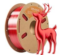 Filament PLA ERYONE Ultra Silk pour imprimante 3D, 1,75 mm+/-0,03 mm, 1 kg/bobine, rouge