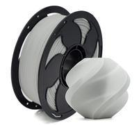 Filament PLA gris clair de 1,75 mm pour imprimante 3D, bobine de filament PLA transparent d'impression 3D de 1 kg, soigneusement enroulé, s'adapte à la plupart des imprimantes FDM AMS