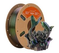 Filament PLA multicolore Rainbow 1,75 mm - Bobine de 1 kg avec designs numérotés photocopiables, faible Warping for Smooth 3D Printing of Models, Toys, Prototypes (Green Blue red 1 kg)