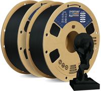 Filament PLA Plus (PLA+) - Résistance professionnelle - Filament 2 kg - 1,75 mm - Précision dimensionnelle 99% de probabilité +/- 0,02 mm - Pour imprimante 3D (noir + noir)