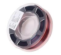 Filament PLA pour imprimante 3D, bobine de 1,75 mm, pack duo noir et rouge - consommable d’impression PLA bicolore, 200 g, compatible avec les imprimantes 3D FDM et les stylos 3D,
