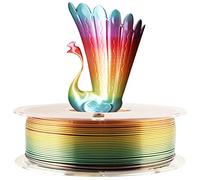 Filament PLA pour imprimante 3D multicolore, couleur brillante - 1,75 mm - Bobine de 1 kg - Largement compatible avec les imprimantes 3D FDM avec une bouteille cadeau par TTYT3D