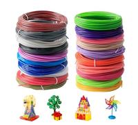 Filament PLA pour stylo 3D - 1,75 mm - 20 couleurs par 10 m - Pour imprimante 3D MYNT3D, ODRVM, Tecboss, Lovebay, SCRIB3D et dicales