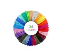 Filament PLA pour stylo 3D, 1,75 mm, 24 couleurs de filament pour stylo 3D, 5 m, accessoires de stylo 3D pour enfants, biodégradable, inodore, filament PLA pour MYNT3D, SCRIB3D, filaments