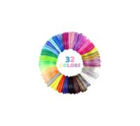 Filament PLA pour stylo 3D, 1,75 mm, 32 couleurs de filament pour stylo 3D, 5 m, accessoires de stylo 3D pour enfants, biodégradable, inodore, filament PLA pour MYNT3D, SCRIB3D, filaments