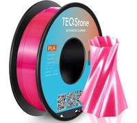 Filament PLA Silk - 1,75 mm - Rose - 1 kg - Précision dimensionnelle +/- 0,02 mm - Bobine proprement enroulé - Pour imprimante 3D - Emballage sous vide