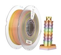 Filament PLA Silk 1,75mm kexcelled, Six Couleurs Arc-en-ciel Dégradées, Finition Soie, Filament D'impression 3D Amélioré, Précision Dimensionnelle +/- 0,03mm, Bobines de 1kg (2,2lbs), Rainbow1
