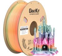 Filament Pla Silk Rainbow 1.75Mm, Bobine De 1Kg, Filament Imprimante 3D ±0,03Mm Précision, Soie Filament Changement De Couleur, New Candy Rainbow Pla[PLA9183207]