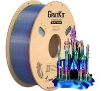 Filament PLA Silk Rainbow pour 1,75mm Imprimante 3D, Bobines de 1kg, Soie Filament changement de couleur, Précision+/- 0.03mm, 1000g Universe Rainbow PLA