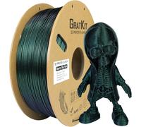 Filament PLA Sparkly Glitter 1.75mm Bobine de 1KG, 3D Imprimante Filament ±0,03mm Précision, 1000g Starry Sky PLA Vert Galaxie