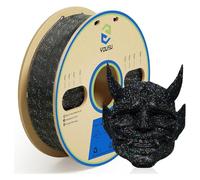 Filament PLA YOUSU 1,75 mm qui brille dans le noir, filament PLA noir pour imprimante 3D, matériau luminescent vert étoilé avec une précision de +/- 0,03 mm, compatible avec les (1)