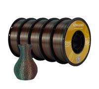 filament pour imprimante 3D, finition soie, option trois couleurs, vert violet cuivre