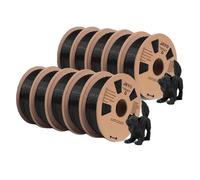Filament pour imprimante 3D JAYO, 10 rouleaux de 1,1KG, options PLA et PETG respectueuses de l'environnement , PLA noir 10 rouleaux
