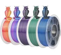 Filament pour imprimante 3D JAYO Rainbow, options de couleurs doubles, diamètre 1,75 mm ,SILKDC Mix-5 5 rouleaux