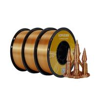 filament pour imprimante 3D, soie tricolore, bobine sans bulles, or-argent-cuivre