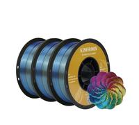 filament pour imprimante 3D, soie tricolore, bobine sans bulles, rouge-jaune-bleu