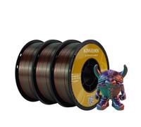 filament pour imprimante 3D, soie tricolore, bobine sans bulles, vert/violet/cuivre