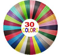 Filament Stylo 3D, 30 Couleurs 1,75MM Recharge 3D Pen Filament, Total 90M pour Fil Stylo 3D, Compatible avec SCRIB3D, MYNT3D, SAYWE et Acdolf Stylo D'Impression 3D (Stylo 3D non inclus)
