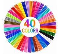 Filament Stylo 3D 40 Couleurs Recharges Stylo Impression PLA 1.75mm Fils | 120m Total Compatible avec MYNT3D SCRIB3D PIKA3D Crayon 3D Création Dessin 3D Loisirs Créatifs