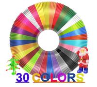 Filament Stylo 3D Recharge Stylo 3D, 1.75mm 30 Couleurs 150m Total - Multicolore pour Impression 3D, Bricolage Créatif - Compatible avec MYNT3D, SCRIB3D et Autres Stylos 3D Courants