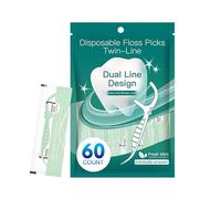 Filaments dentaires pour dents | Bâtons de fil dentaire portables à double fil, accessoires pour hygiène buccale avec appareil idéal pour la maison voyage, bureau et famille
