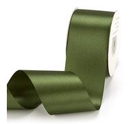 Filan Ruban de satin en mousse (50 mm x 22,86 m) - Mat et brillant - Ruban élégant pour décorer et bricoler - Pour emballer des cadeaux spéciaux, pour les mariages, les baptêmes, etc.