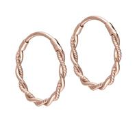 FILANGO 1 paire de boucles d'oreilles créoles en acier chirurgical - Double torsadée, 12 mm Innendurchmesser