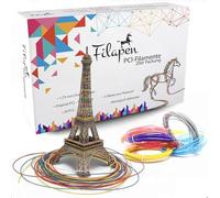 Filapen® Filament PCL 3D 1,75 mm - Lot de 100 mètres - 15 couleurs différentes - Biodégradables - Inodore - Filament PCL 3D pour stylo à basse température