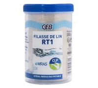 GEB Bobino de filasse de lin RT1. Compatible eau potable. S'utilise en complément de la pâte à joint GEBATOUT 2-200g