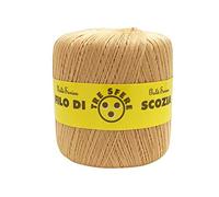 filati italiani Coton Fil d'Écosse 100g Titre 5-8 - 12-16 (Pêche - 339, 16)