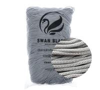 filati italiani longes Swan Black, 500g et assortiment Accessoires pour Sacs (Perle)