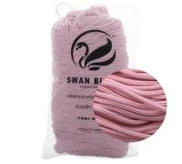 filati italiani longes Swan Black, 500g et assortiment Accessoires pour Sacs (Rose Clair)