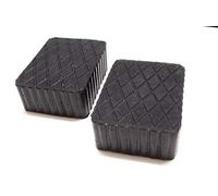 FILAVERSE - Lot de 2 tampons pour ponts élévateurs universels en caoutchouc plein, carrés pour ponts à ciseaux corghi ravaglioli omcn | Hanches ondulées avec technologie Best-Grip (2 x B060)