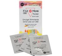 Fild More Extra Lube Pocket 5 Sachets Jetables,Gel Intime Avec Base D'aloès Biologique Pour Une Lubrification Naturelle Et Durable Avec De L'huile De Chanvre,Acide Hyaluronique Et Maca Pour Une