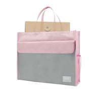 File Bag with Handle | A3 File Pouch Storage Tote Bag with Handle | Waterproof Portable Oxford Briefcase with Zipper for Documents, Maps, News, Magazines