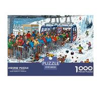 File d'attente du téléski : désastre Puzzle en Bois Imperméable DIY Puzzles De 1000 Pièces pour Adultes Cadeaux Défi Et Casse-tête Jeux Éducatifs
