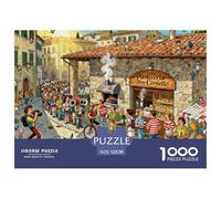 File d'attente Folle du Matin à Florence Puzzle en Bois Imperméable DIY Puzzles De 1000 Pièces pour Adultes Défi Et Casse-tête Jeux De Stimulants