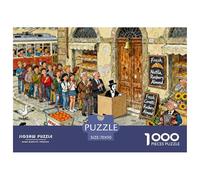 File d'attente Folle du Matin à Florence Puzzle en Bois Imperméable Puzzles De 1000 Pièces pour Adultes Cadeaux Impossible Jeux Éducatifs