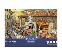 File d'attente Folle du Matin à Florence Puzzle en Bois Imperméable Puzzles De 1000 Pièces pour Adultes Coloré Jeux Éducatifs