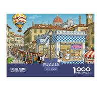 File d'attente Folle du Matin à Florence Puzzle en Bois Imperméable Puzzles De 1000 Pièces pour Adultes Cadeaux Défi Et Casse-tête De Décoration pour La Maison